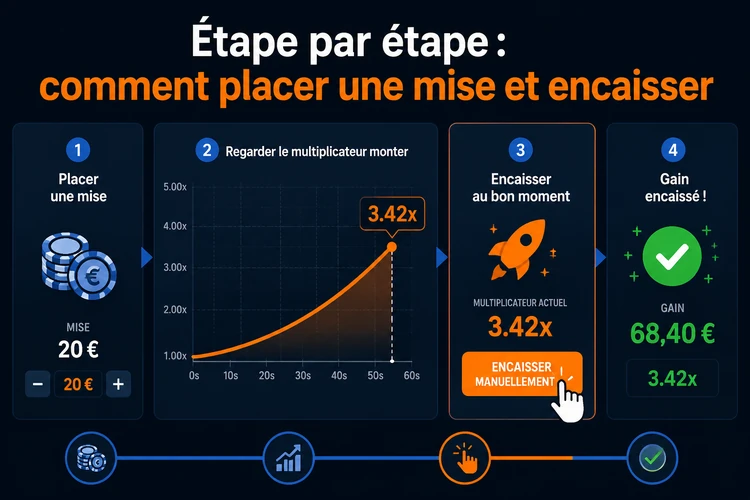 Étape par étape: comment placer une mise et encaisser
