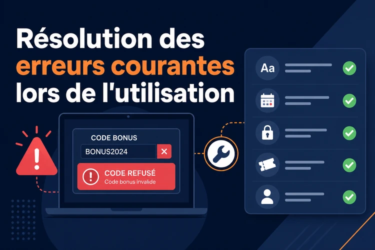 Résolution des erreurs courantes lors de l'utilisation