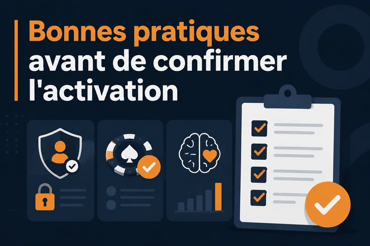 Bonnes pratiques avant de confirmer l'activation