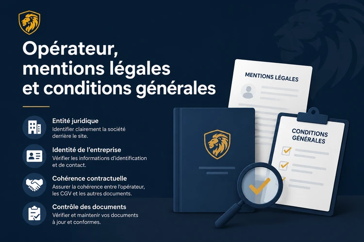Opérateur, mentions légales et conditions générales